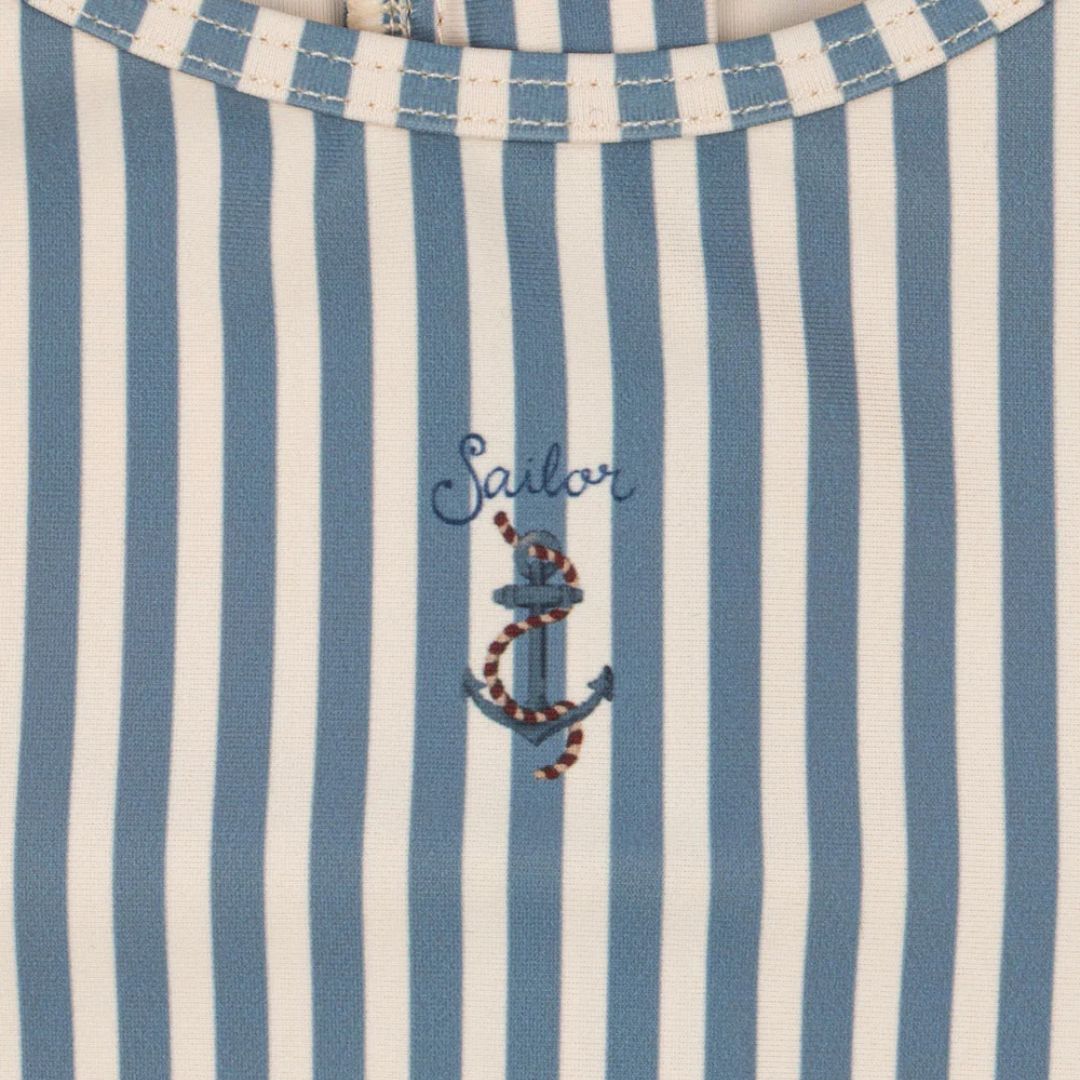 Aster Rash Guard Swim Onesie (Sailor Stripe)